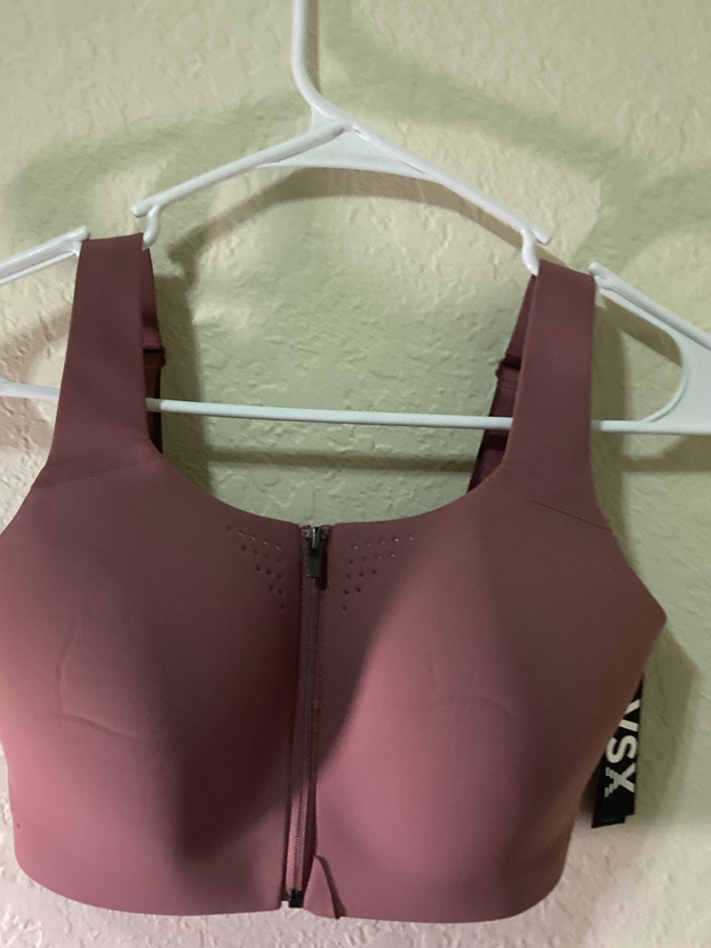 VSX Front-Zip High-Support Sports Bra - Dusty Rose